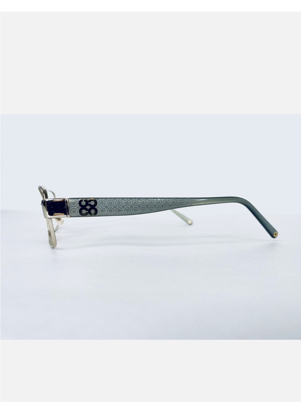 Authentic Coach CC Monogram Gold Metal Full Rim Rectangular Glasses - Picture 4 of 5